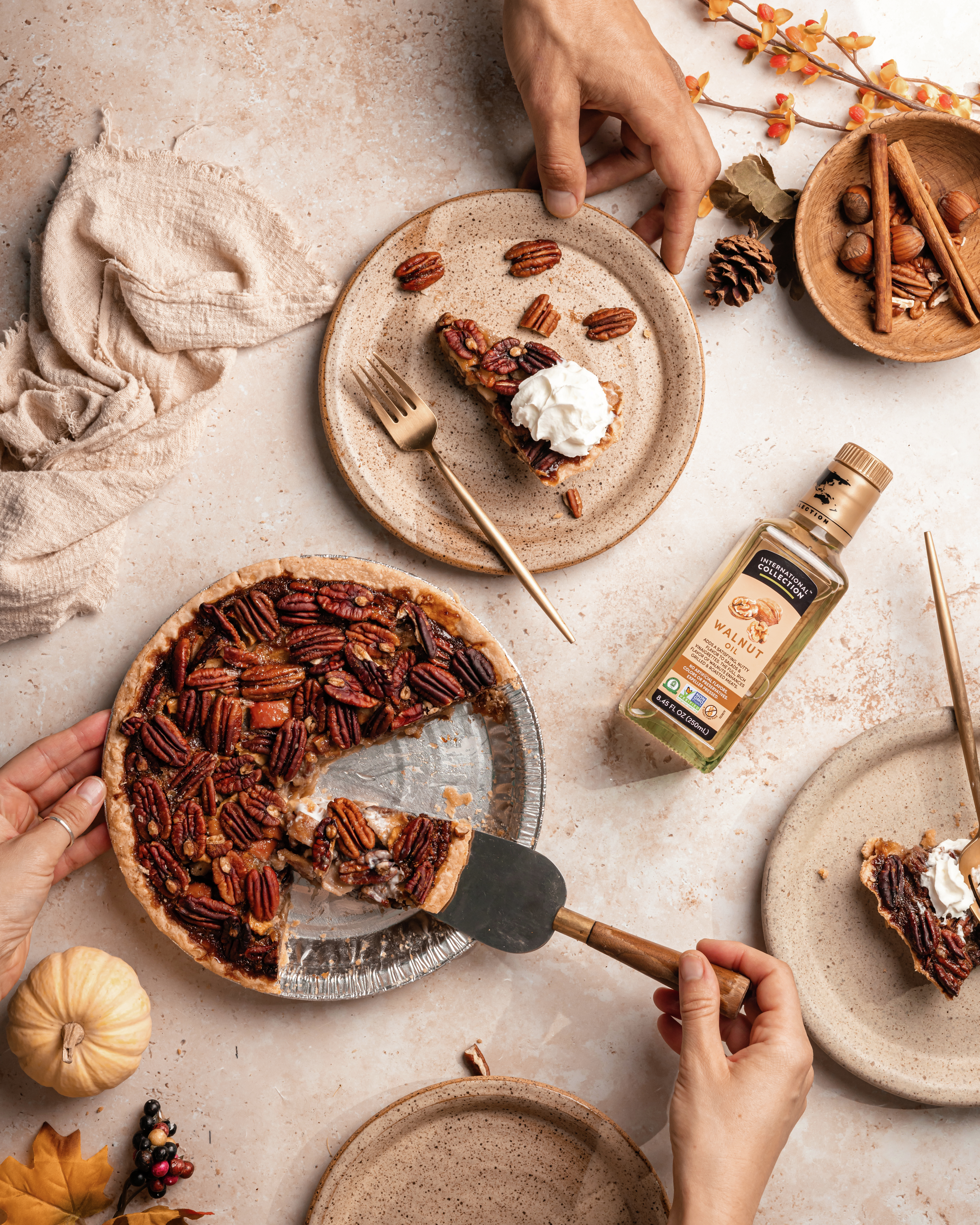 Apple Pecan Walnut Pie